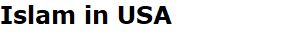Islam in USA