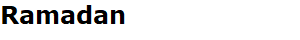 Ramadan